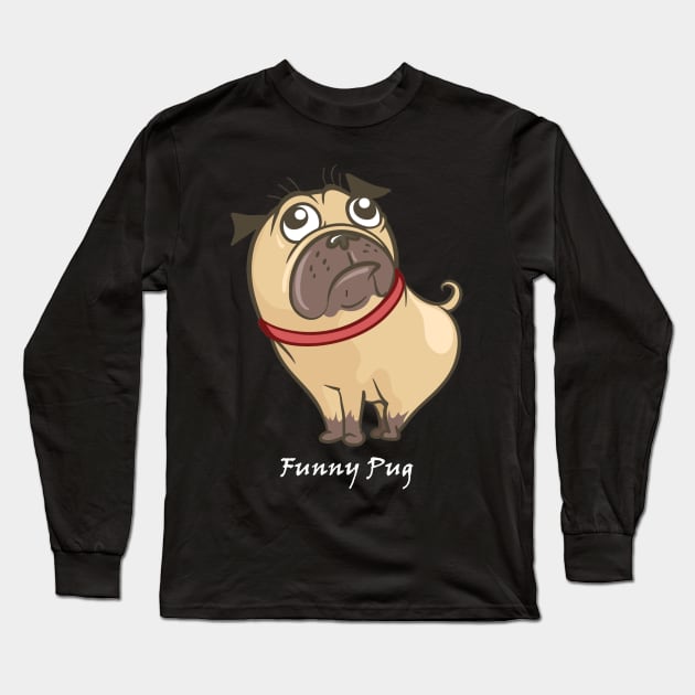 funny pug Long Sleeve T-Shirt by This is store